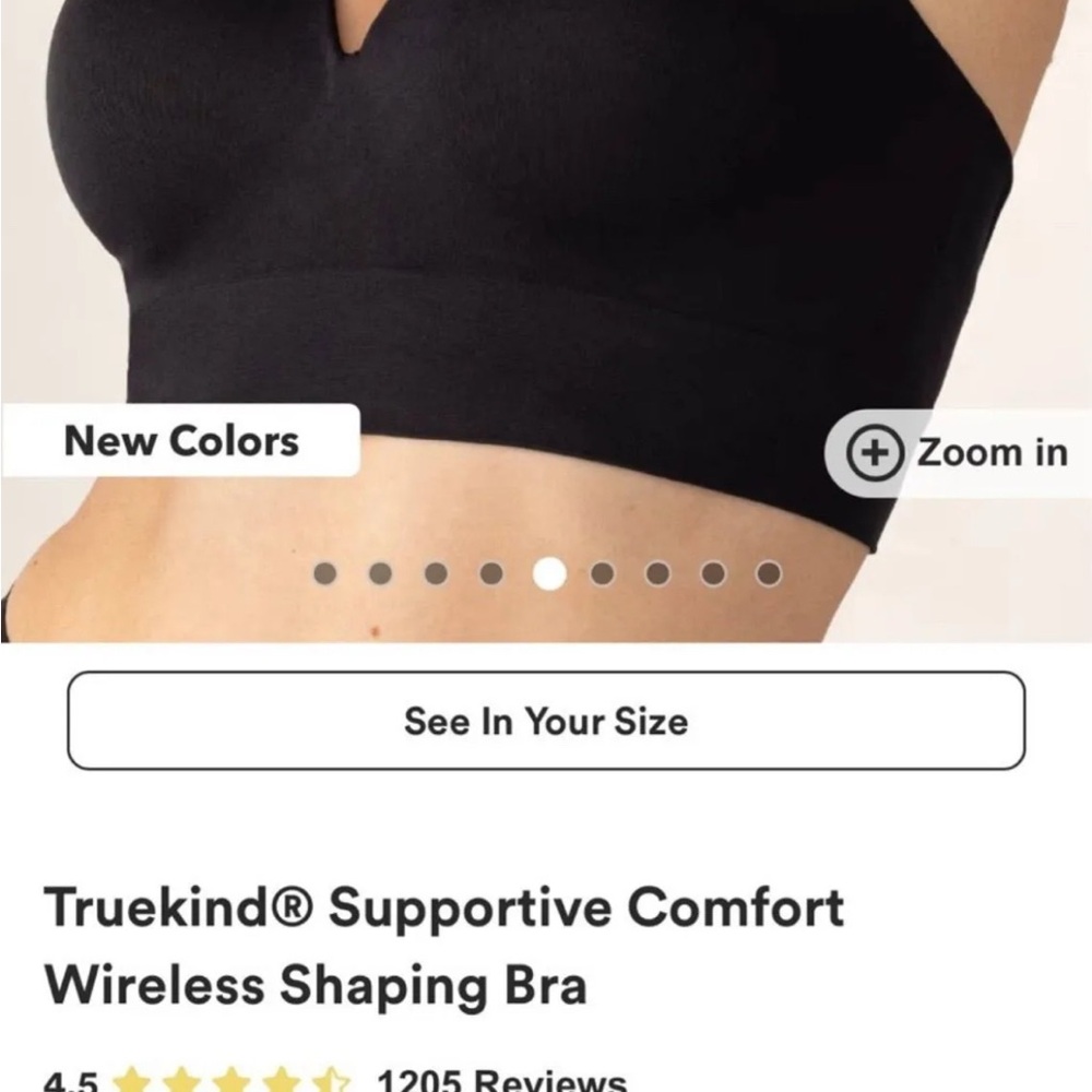 Medium black Shapermint Truekind supportive comfort Bra